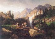 unknow artist Smugglers in the Tatra Mountains Sweden oil painting artist